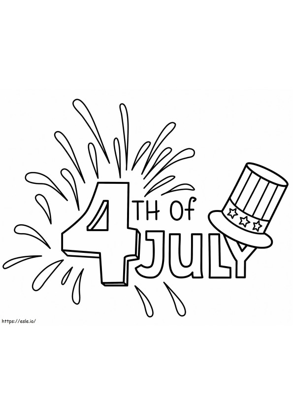 Coloriage Jour de l'Indépendance américaine 2 à imprimer dessin