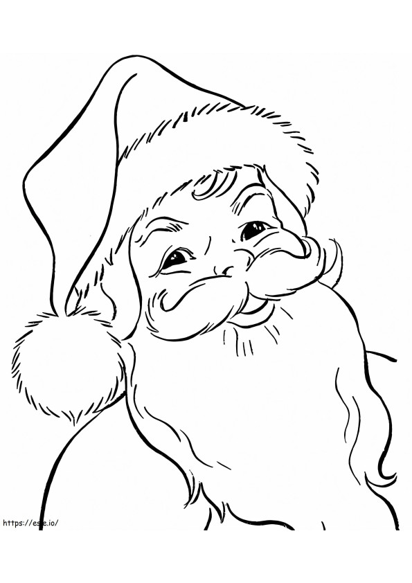 Santa Claus Face coloring page