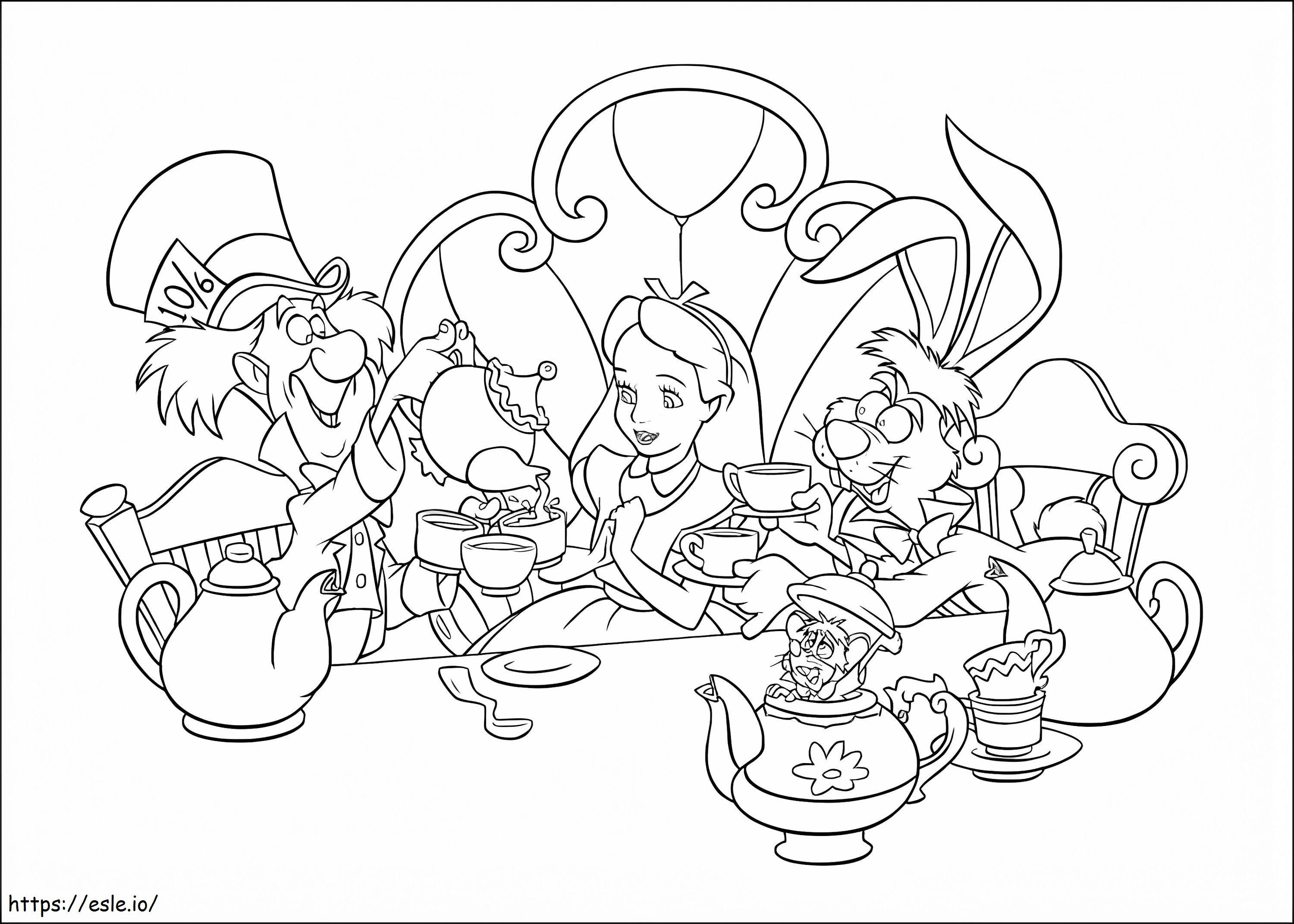 Print Alice In Wonderland coloring page