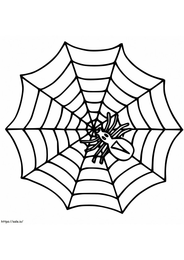 Spinnenweb 2 kleurplaat