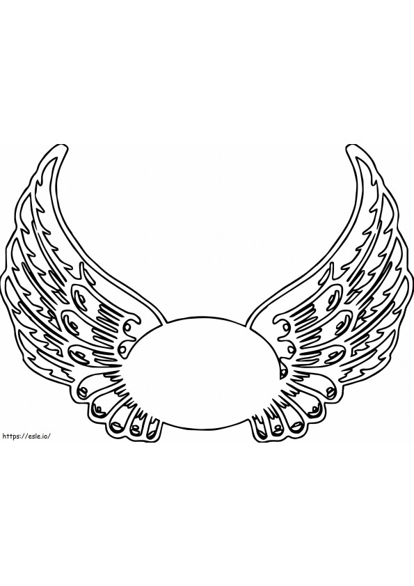 天使の羽2 ぬりえ - 塗り絵