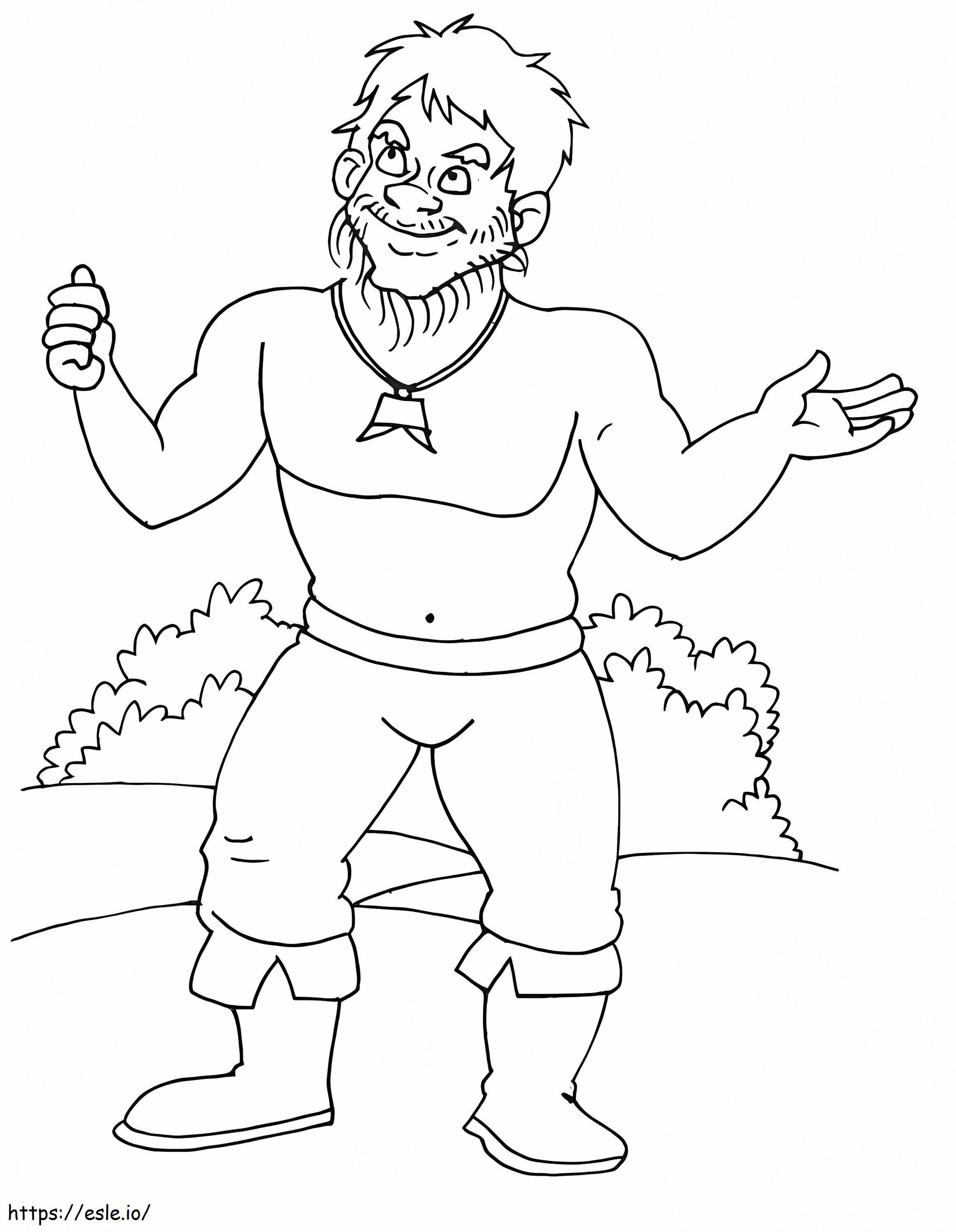 Smiling Ispolin A Legendary Giant coloring page