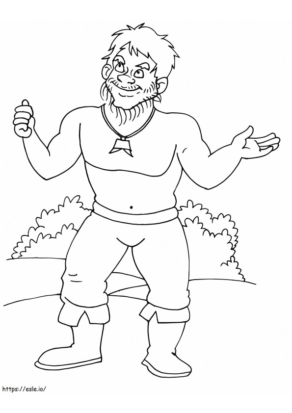 Smiling Ispolin A Legendary Giant coloring page