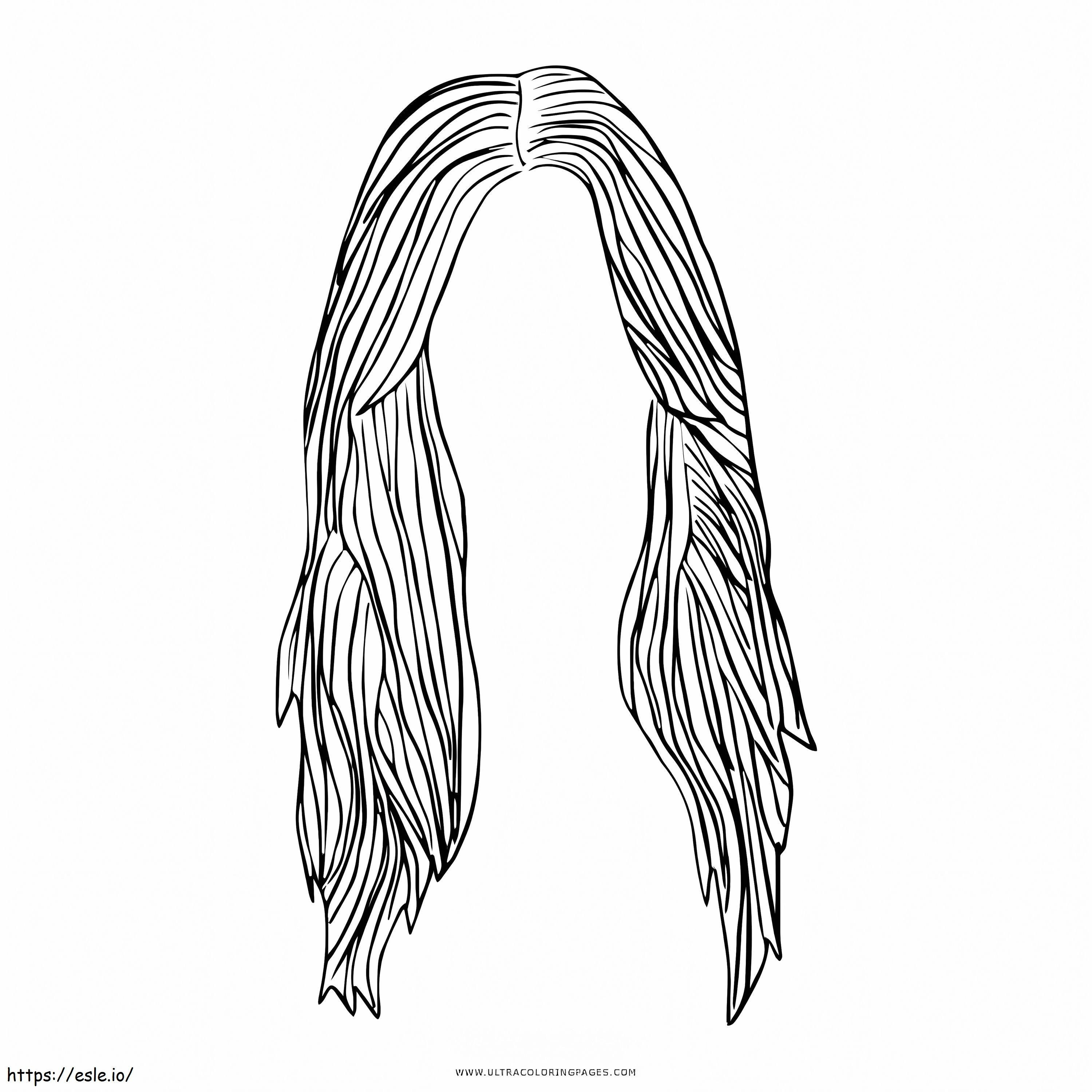 Coloriage Cheveux longs 3 à imprimer dessin