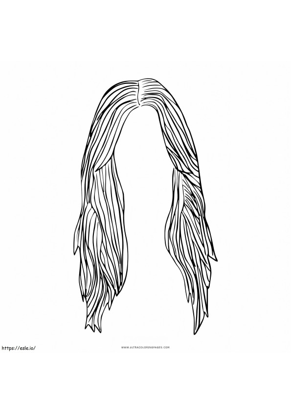 Langes Haar 3 ausmalbilder