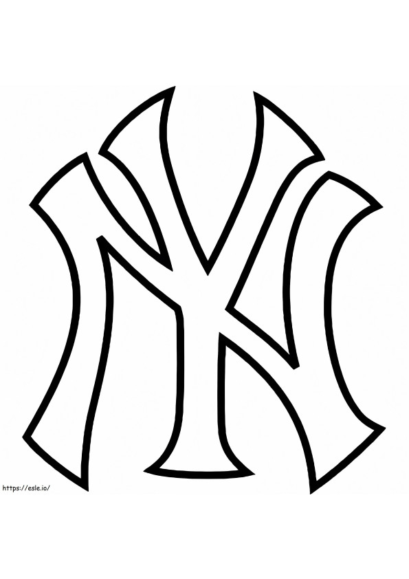 印刷可能なニューヨーク・ヤンキース ぬりえ - 塗り絵