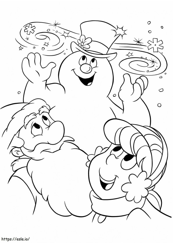 Coloriage  Karen Père Noël Frosty A4 à imprimer dessin