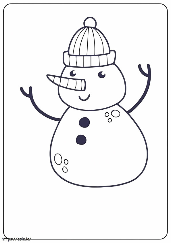 Coloriage Grand bonhomme de neige à imprimer dessin
