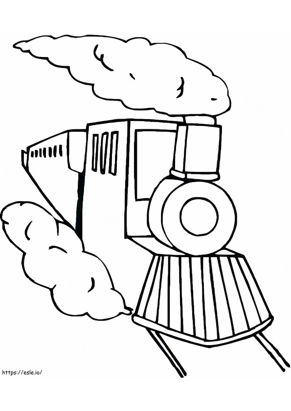 Easy Polar Express coloring page