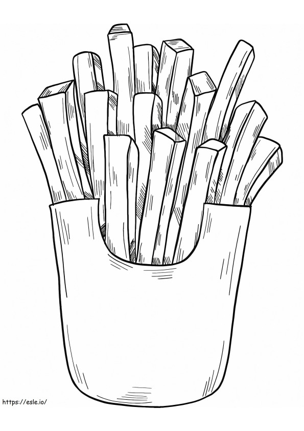 Yummi French Fries coloring page
