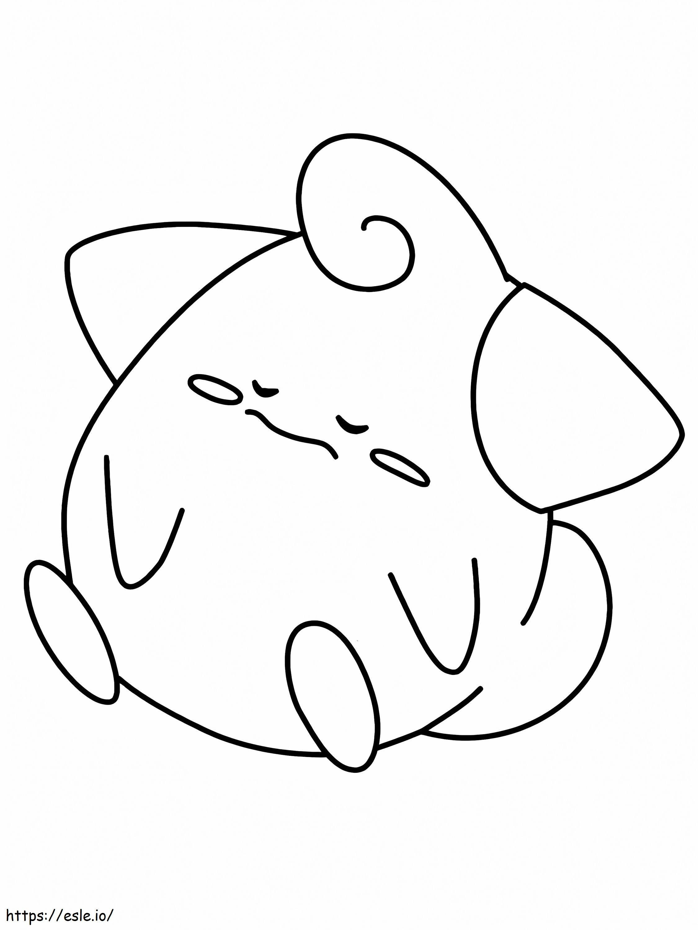 Printable Cleffa Pokemon coloring page