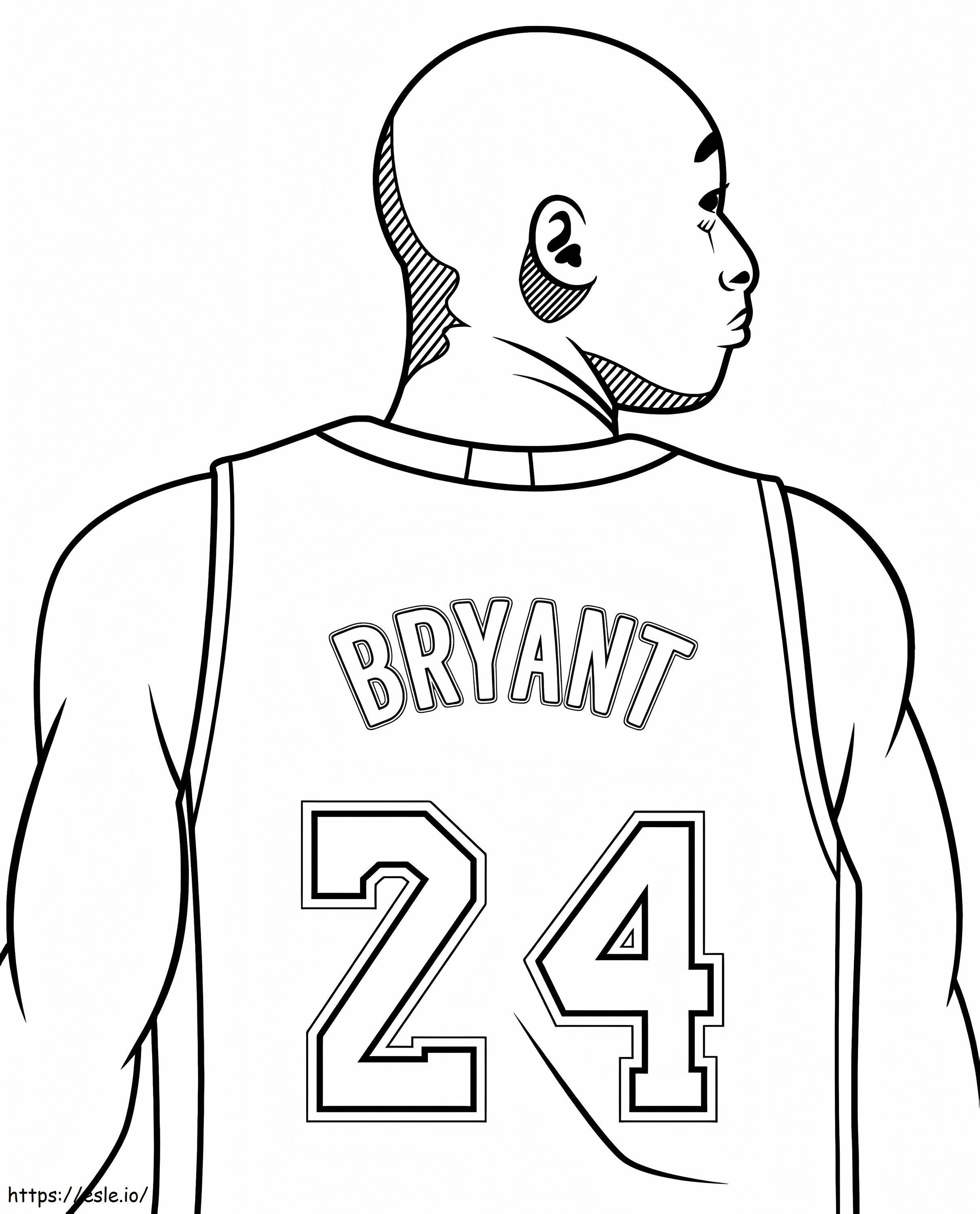 Kobe Bryant gratis Gambar Mewarnai
