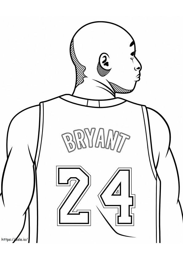 Kobe Bryant libre para colorear