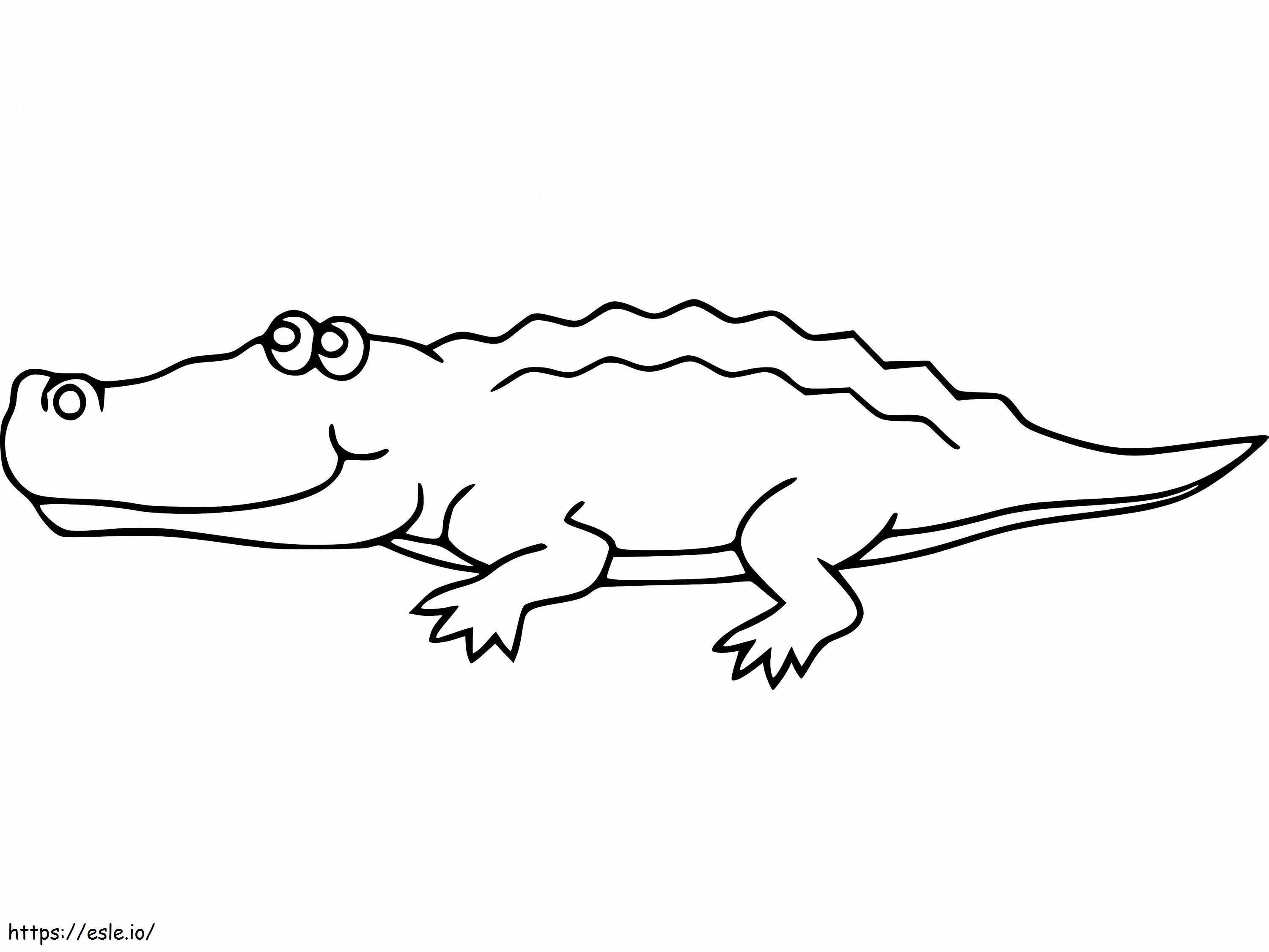 Coloriage Alligator facile à imprimer dessin
