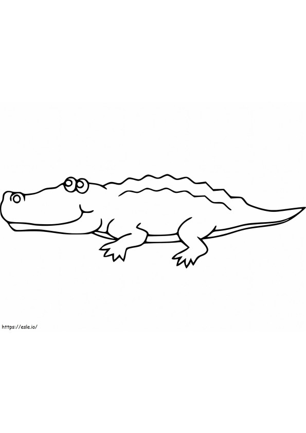 Easy Alligator coloring page