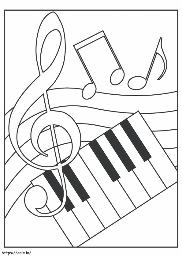 Coloriage Grand instrument de musique à imprimer dessin