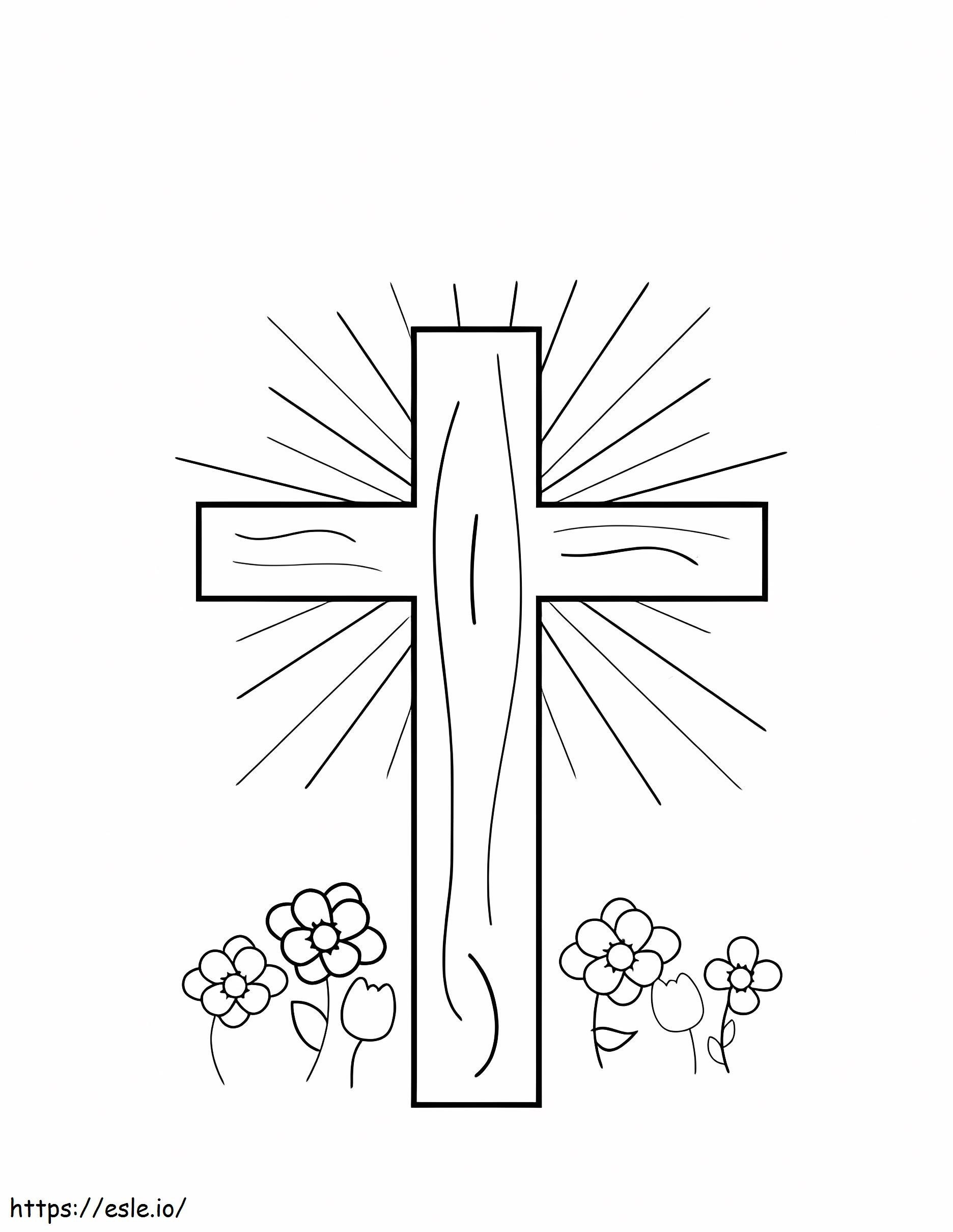 Coloriage Belle croix à imprimer dessin