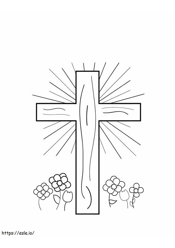 Schönes Kreuz ausmalbilder