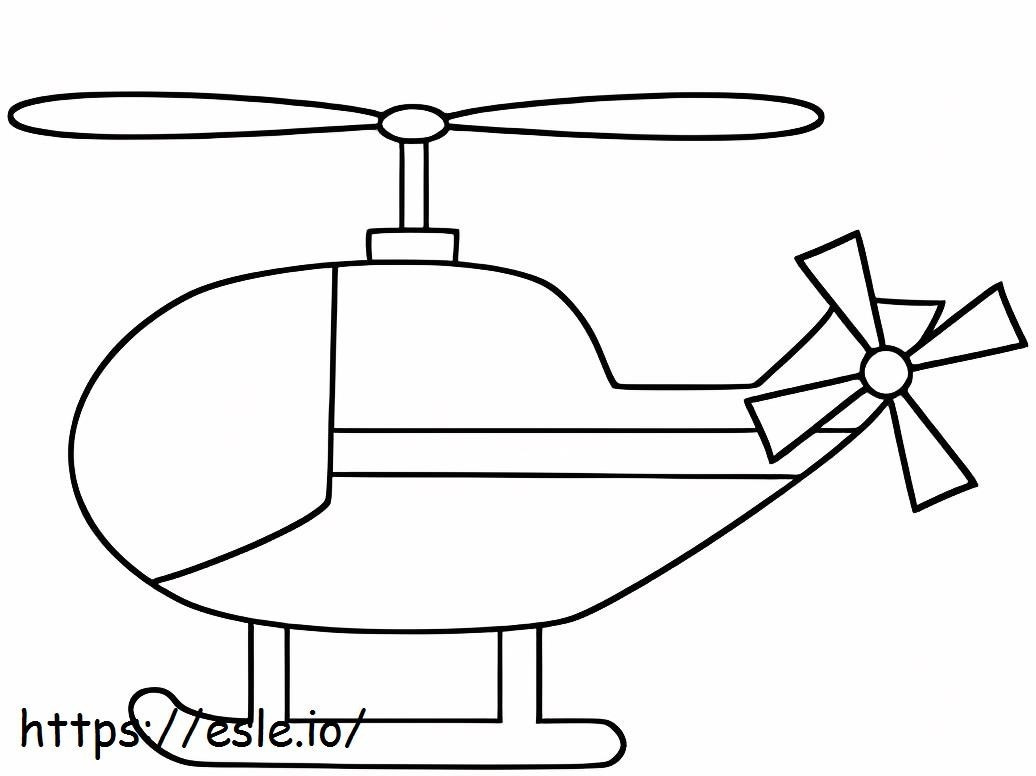 Helikopteri helppoa värityskuva