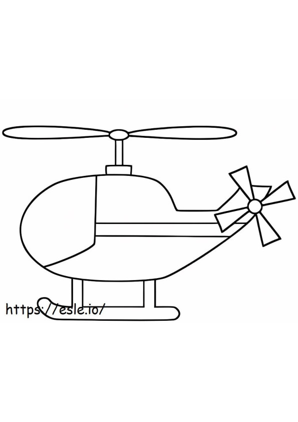 ヘリコプター簡単 ぬりえ - 塗り絵