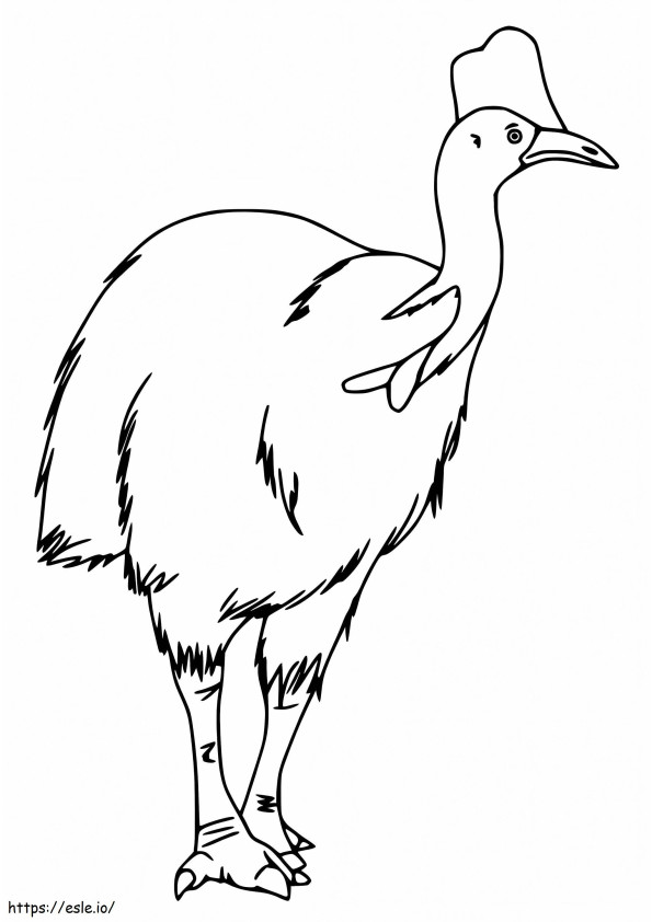 Free Printable Cassowary coloring page