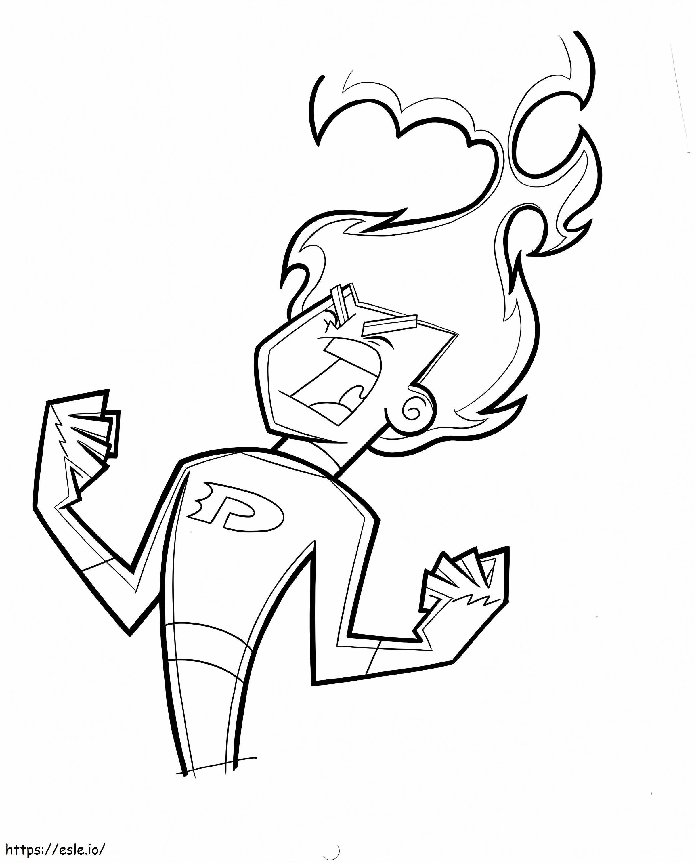 Danny Phantom Is Angry coloring page