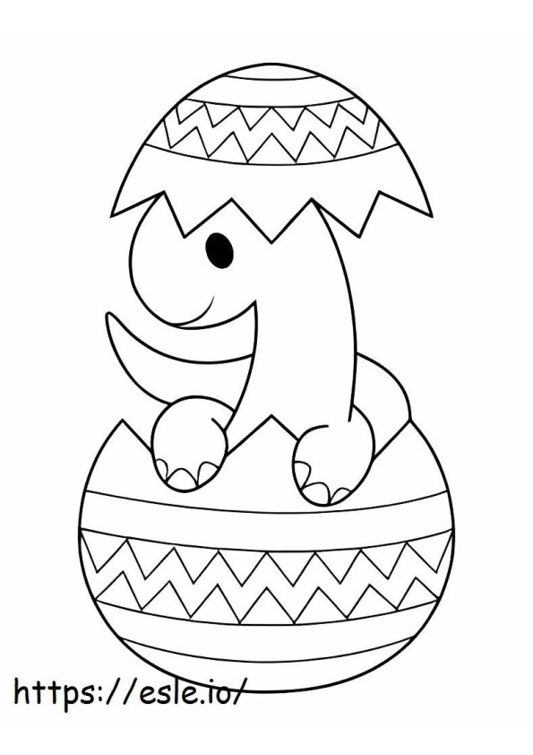 Dinosaur In Broken Egg coloring page