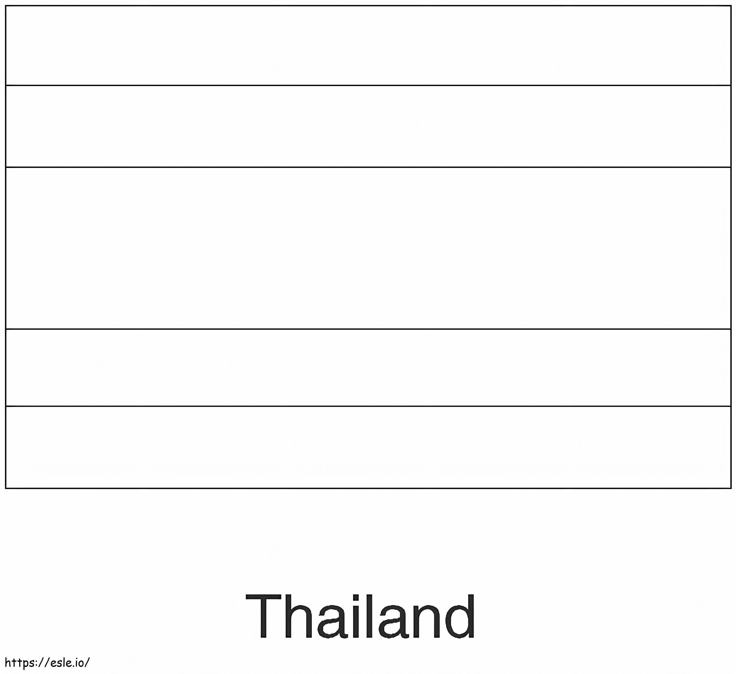 Thaiföld zászlaja kifestő