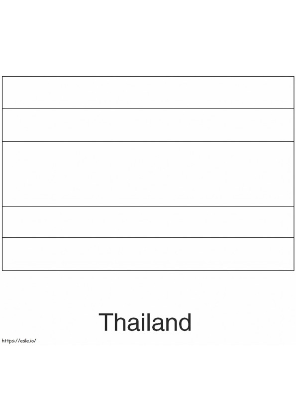 Vlag Van Thailand kleurplaat