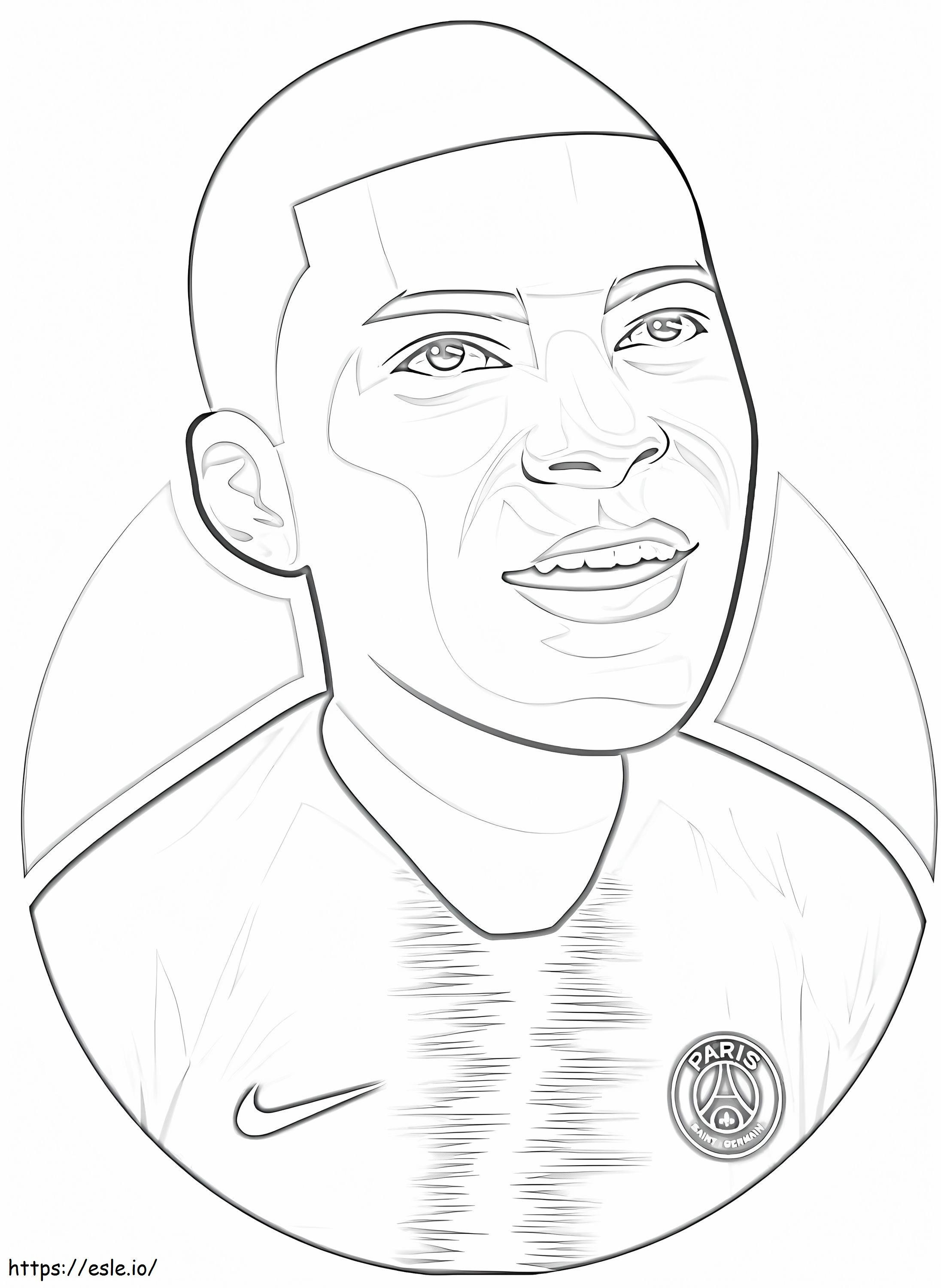 Kylian Mbappe 5 coloring page