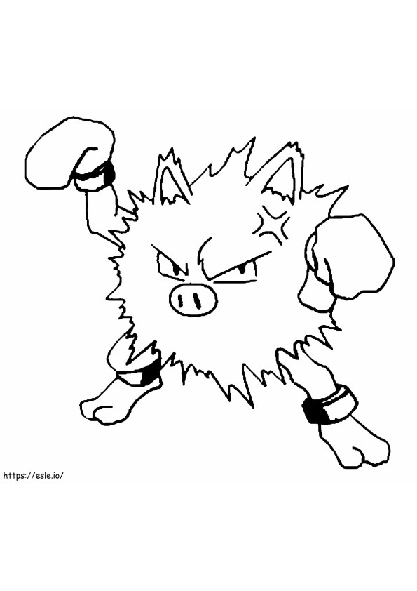Mankey 5 coloring page