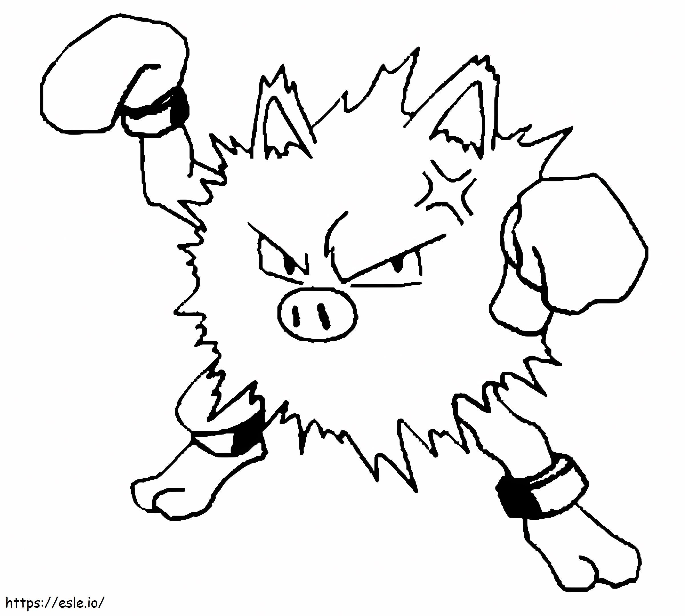 Desenhos de Pokemon Mankey - Como desenhar Pokemon Mankey passo a