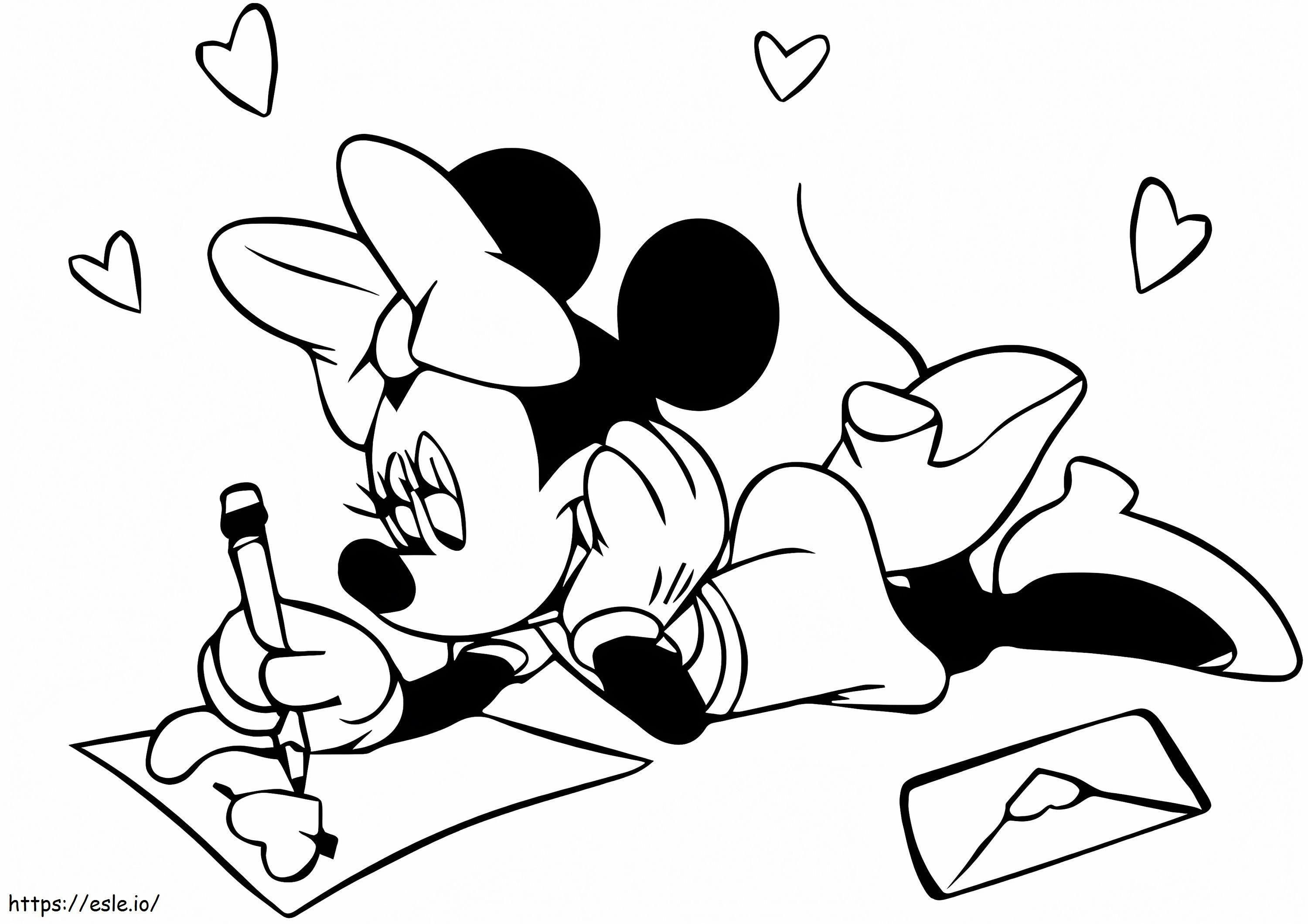 Upea Minnie Mouse värityskuva