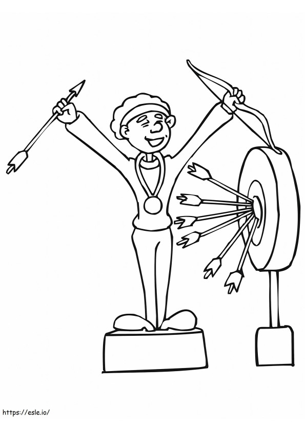 Archery Competition Winner coloring page
