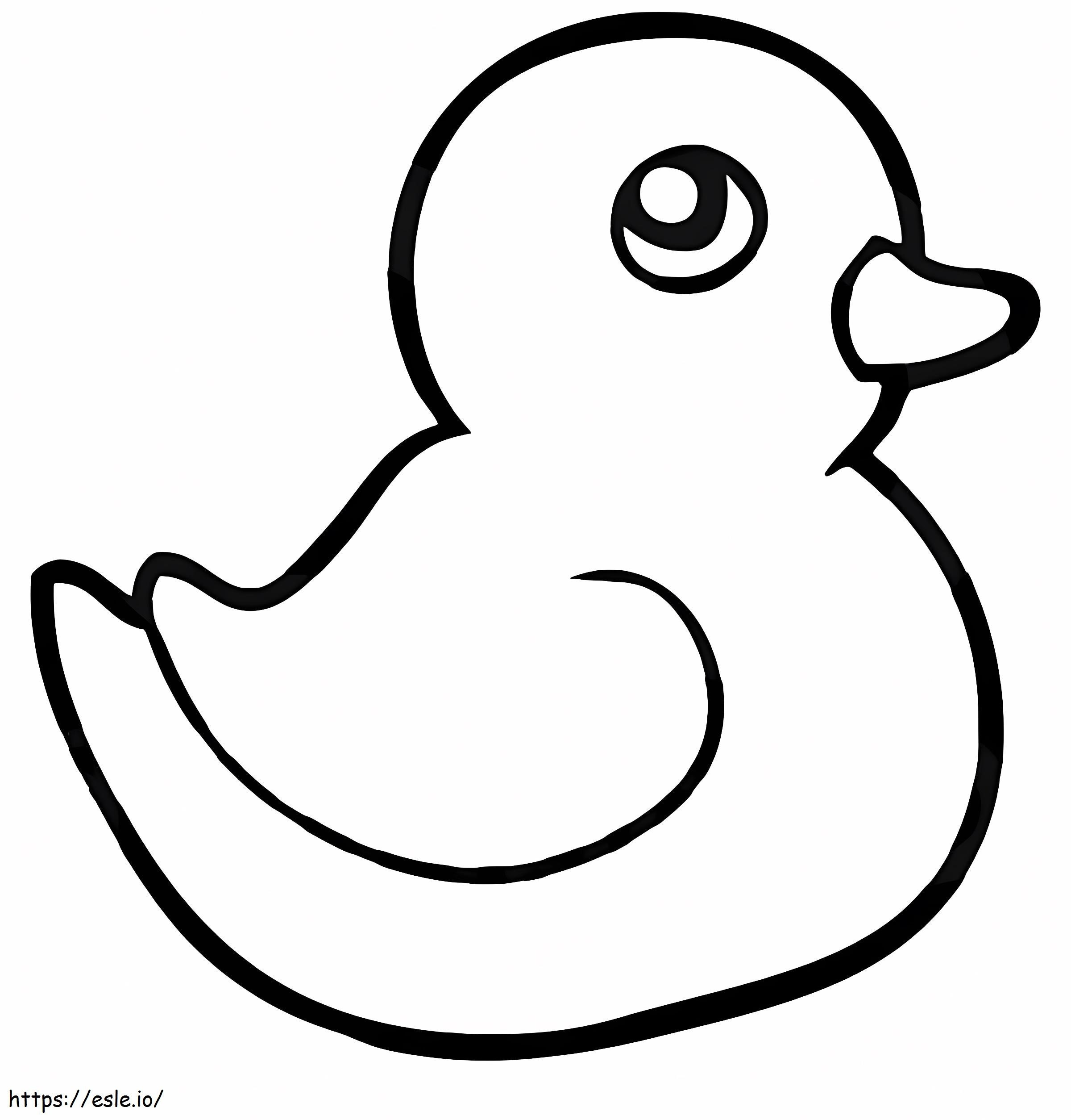 Easy Rubber Duck coloring page