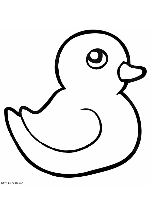 Easy Rubber Duck coloring page