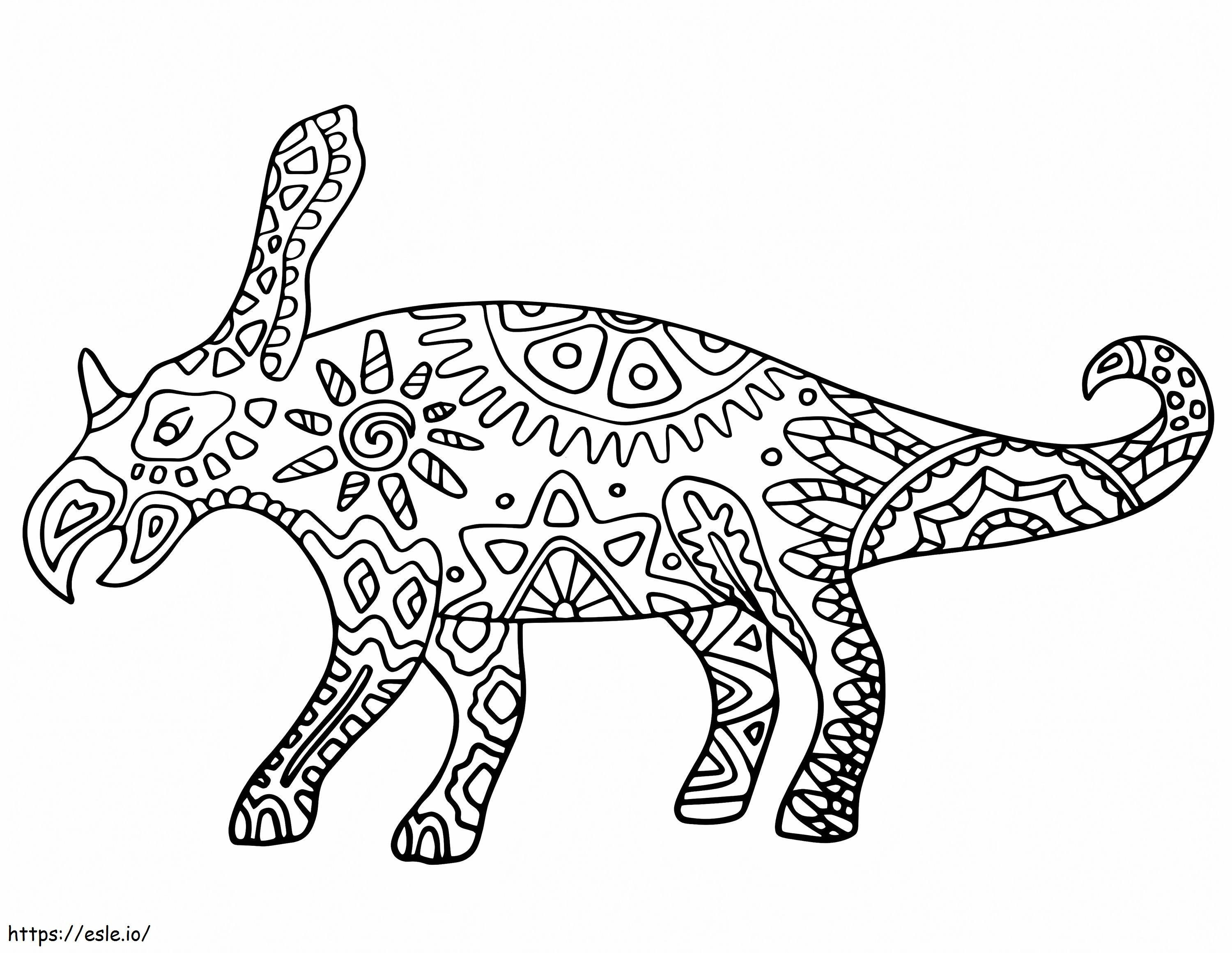 Coloriage Bagaceratops Alebrije à imprimer dessin