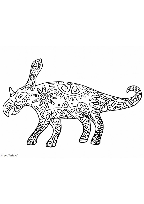 Bagaceratops Alebrije coloring page