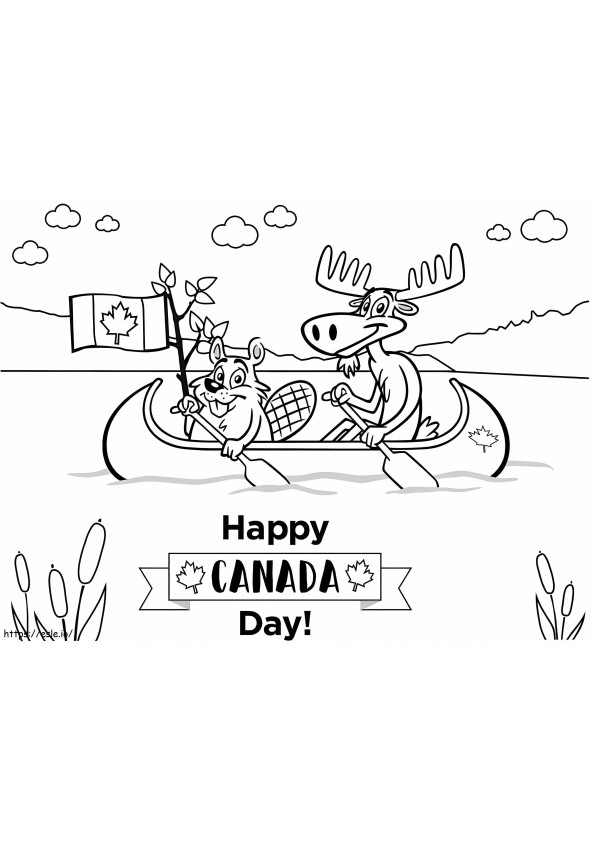Canadá Dia 10 para colorir