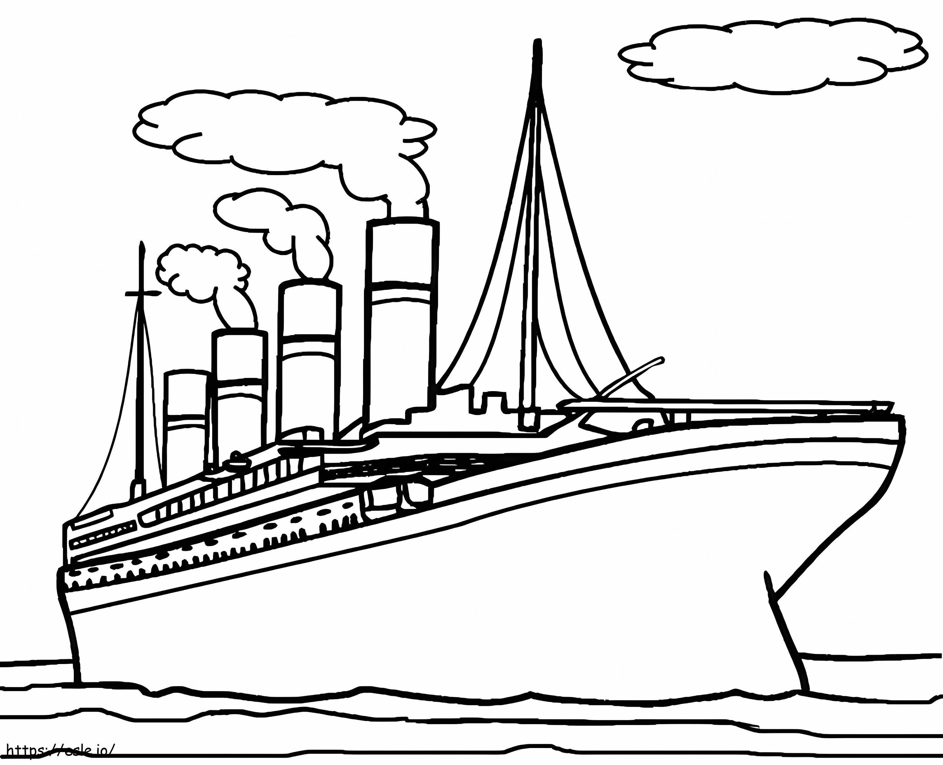 Coloriage  Titanic Gratuit à imprimer dessin