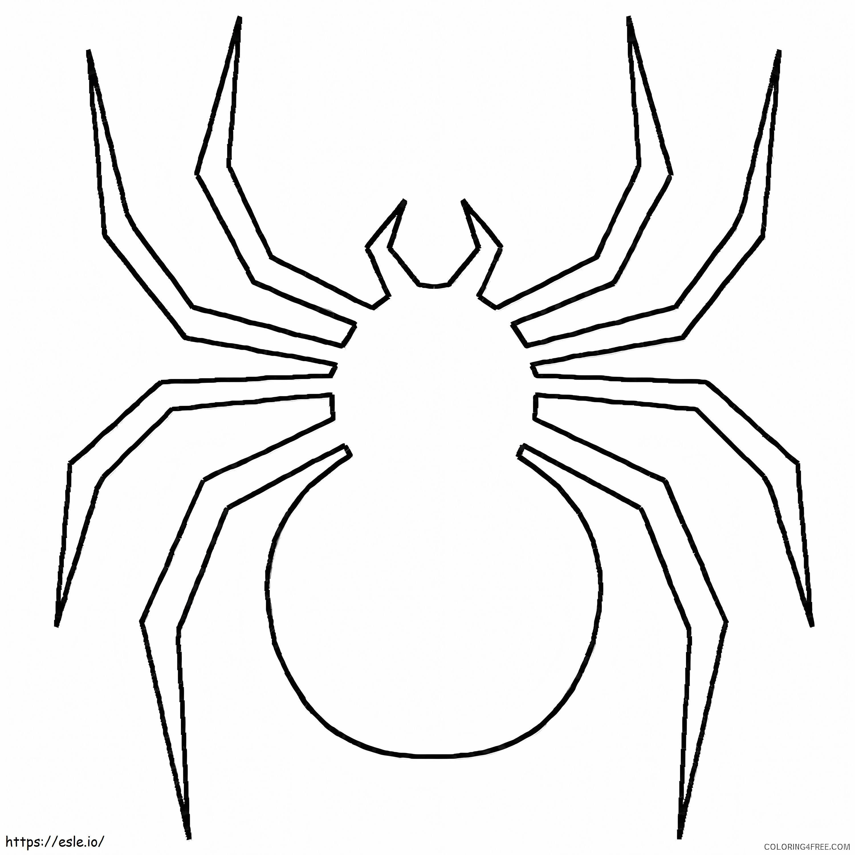 Hämähäkki logo värityskuva