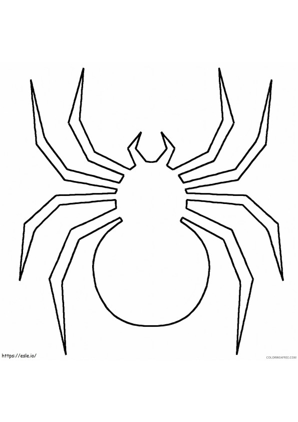 Hämähäkki logo värityskuva