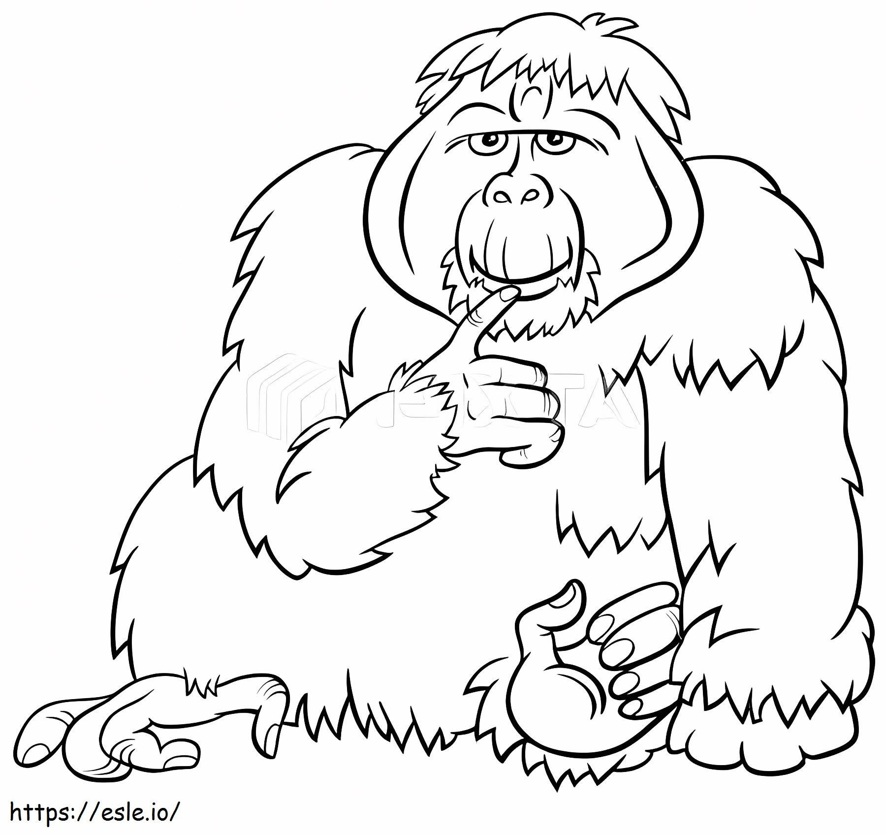 Sumatran Orangutan coloring page