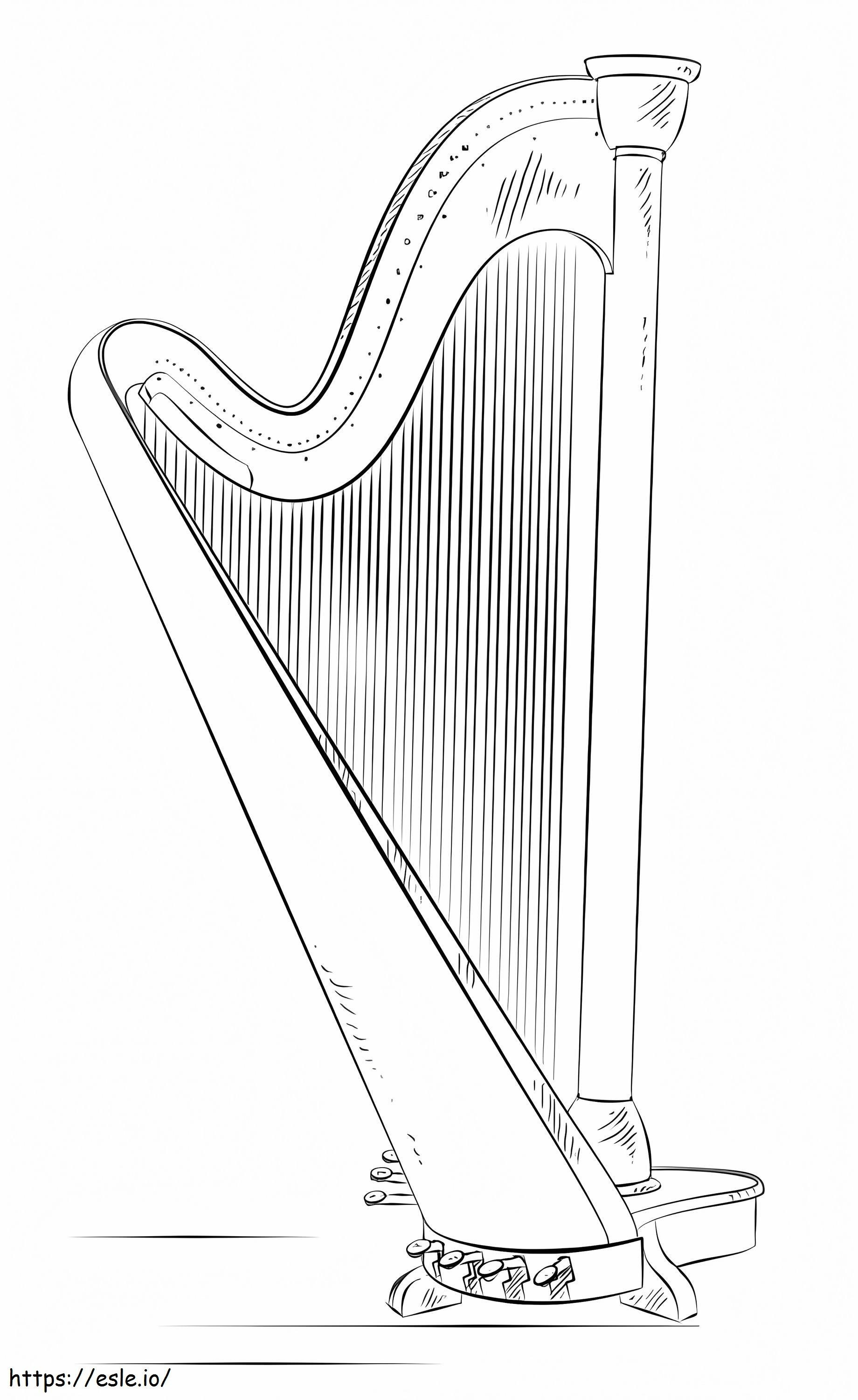 Coloriage Harpe normale 1 à imprimer dessin