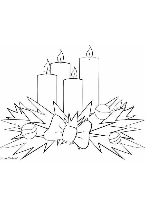 Print Advent Candles coloring page