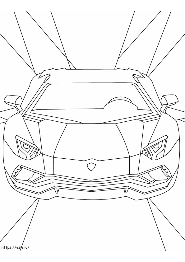 Free Lamborghini coloring page