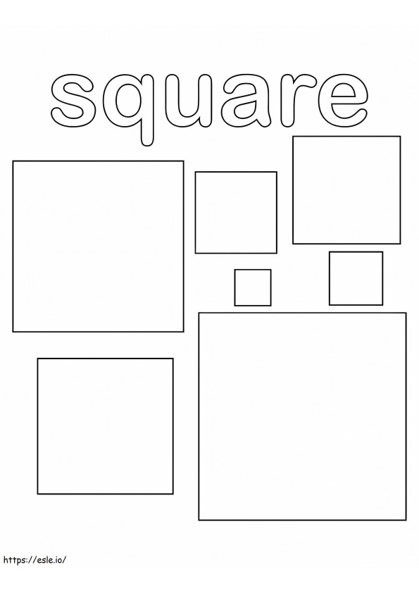Quadrat ausmalbilder