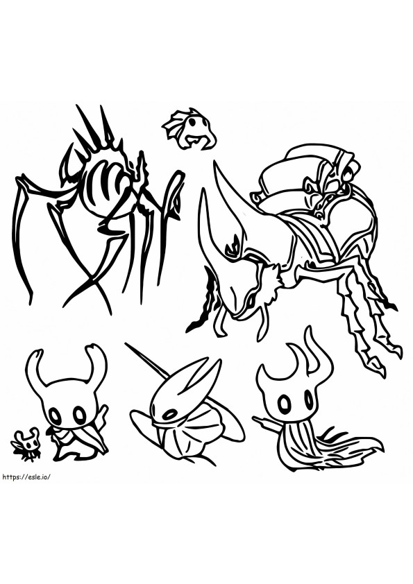 Hollow Knight To Color coloring page