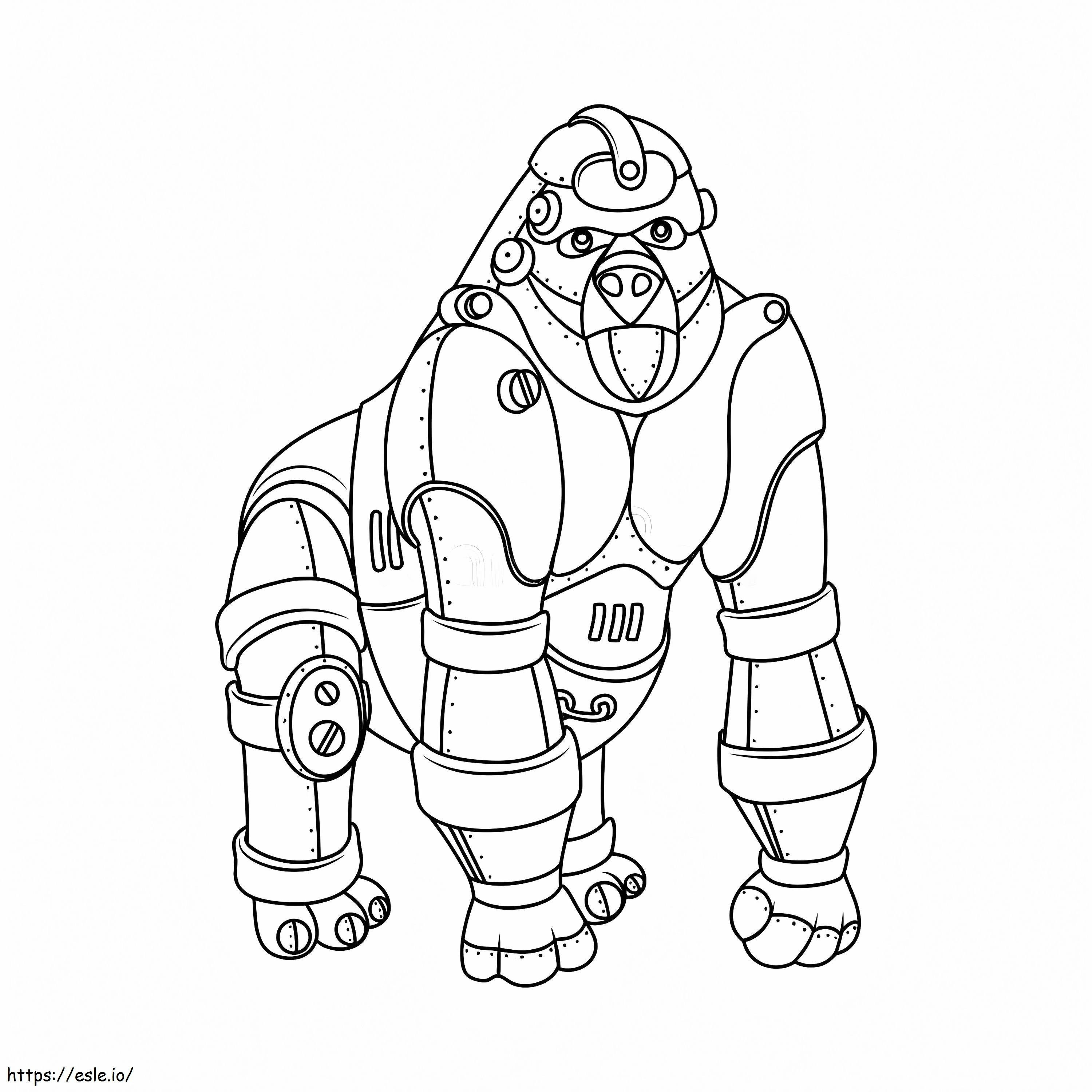 Gorilla Robot coloring page