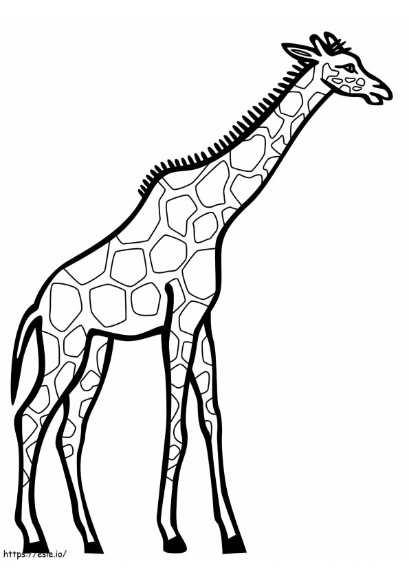 Afdrukbare giraf kleurplaat